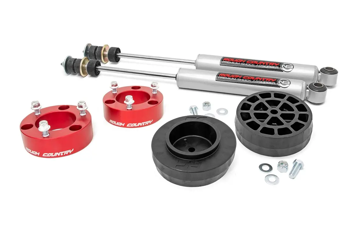 76530Red  -  3 Inch Lift Kit - Red Spacers - Toyota 4Runner (03-09)/Fj Cruiser (07-14) 1