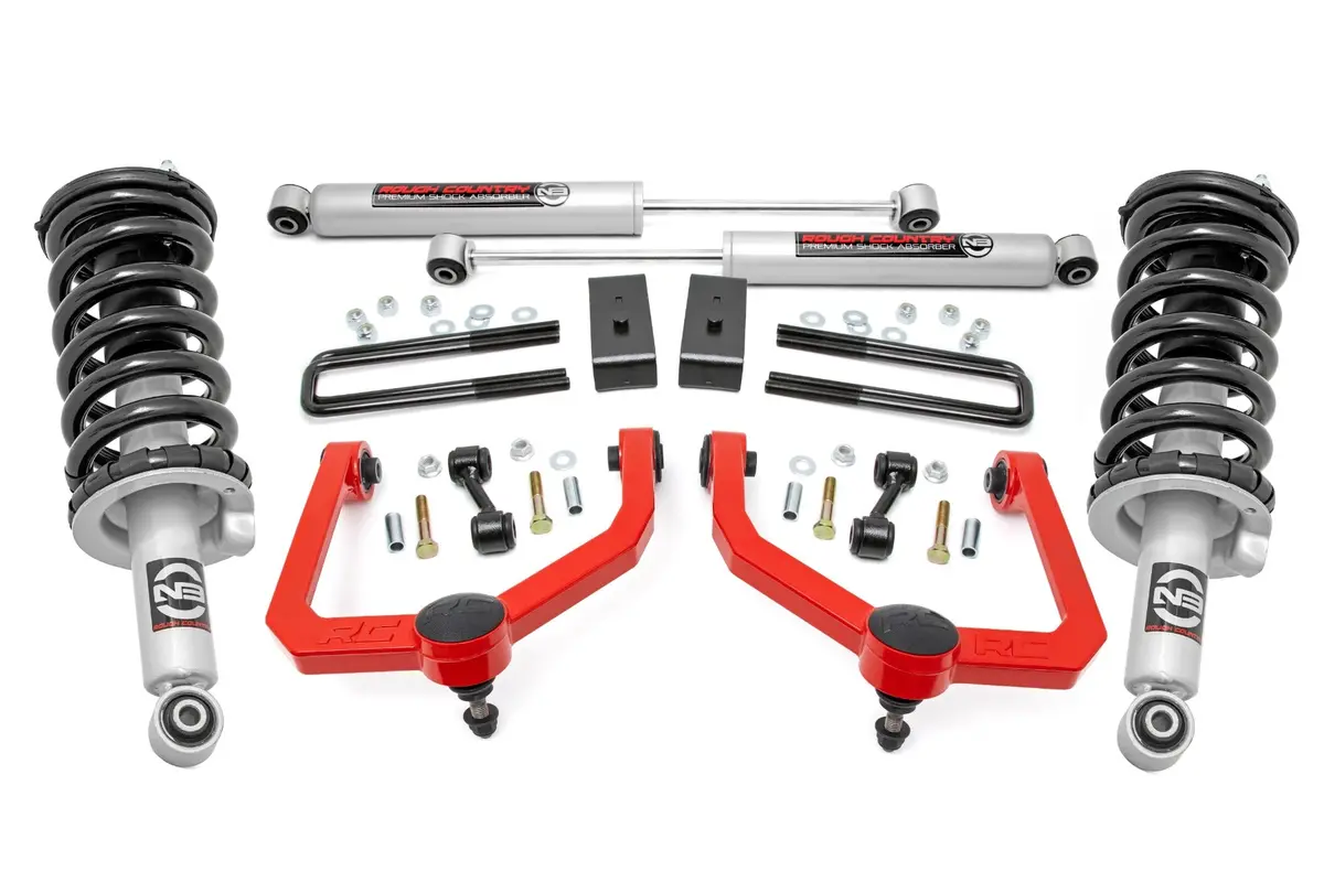 83431Red - 3 Inch Lift Kit - N3 Struts & Shocks - Nissan Titan 4Wd (2017-2024) 1