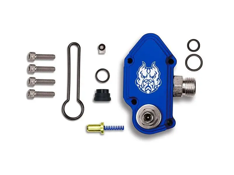 Sinister Diesel 03-07 Ford Powerstroke 6.0L Blue Spring Kit With Adjustable Billet Spring Housing 1