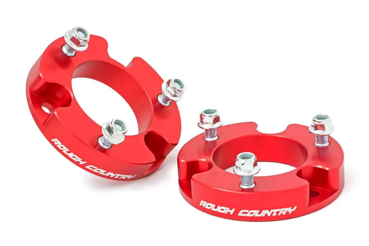 744Red  -  2 Inch Leveling Kit - Aluminum - Red - Toyota Tacoma 2Wd/4Wd (2005-2023) 1