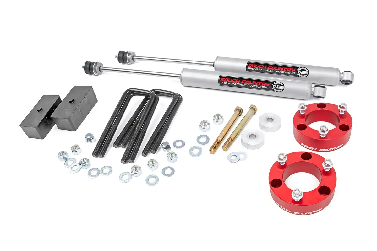 74530Red  -  3 Inch Lift Kit - Red Spacer - Toyota Tacoma 2Wd/4Wd (2005-2023) 1