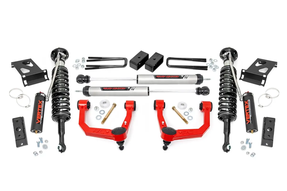 74257Red  -  3.5 Inch Lift Kit - Red Uca - Vertex/V2 - Toyota Tacoma 2Wd/4Wd (2005-2023) 1