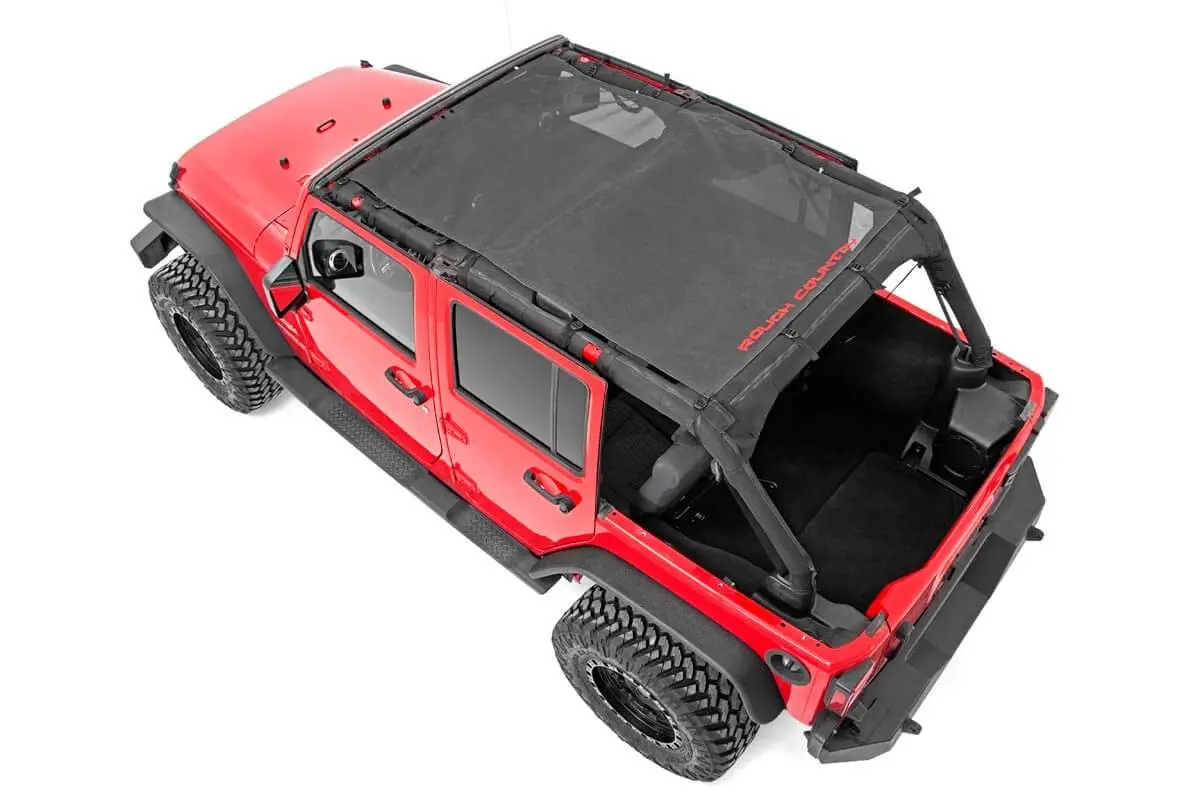 85110  -  Mesh Bikini Top Plus - Black - Jeep Wrangler Unlimited 2Wd/4Wd (2007-2018) 1