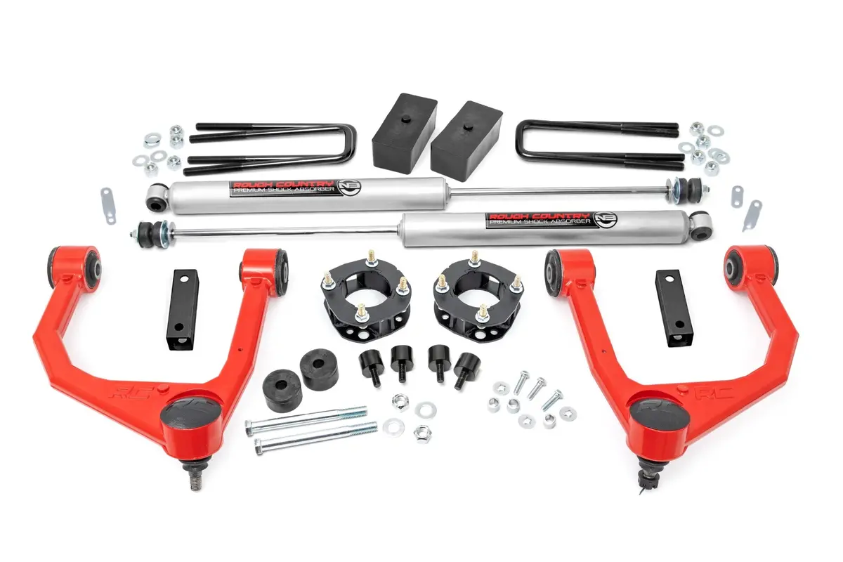 76830Red  -  3.5 Inch Lift Kit - Toyota Tundra 2Wd/4Wd (2007-2021) 1