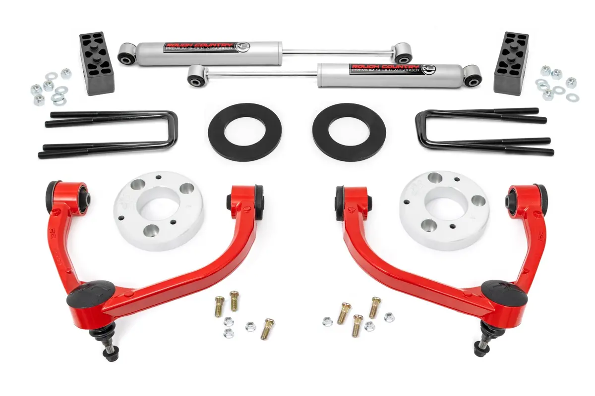 51013Red  -  3 Inch Lift Kit - Ford F-150 4Wd (2009-2013) 1