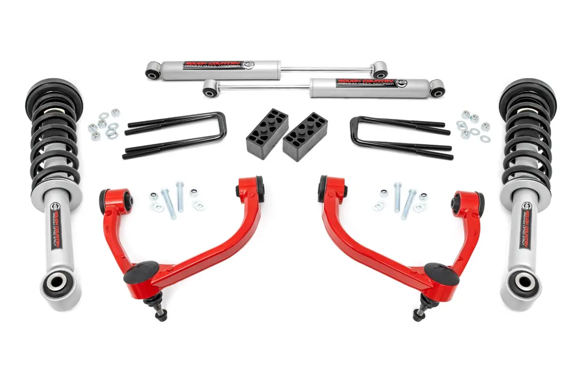 54431Red  -  3 Inch Lift Kit - N3 Struts - Ford F-150 4Wd (2009-2013) 1