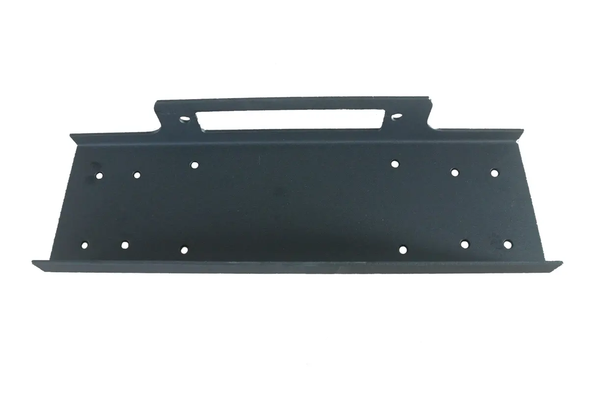 Wa017  -  For Winches Upd To 12000 Pounds Flat Fixed Mount Textured Powder Coated Black 1