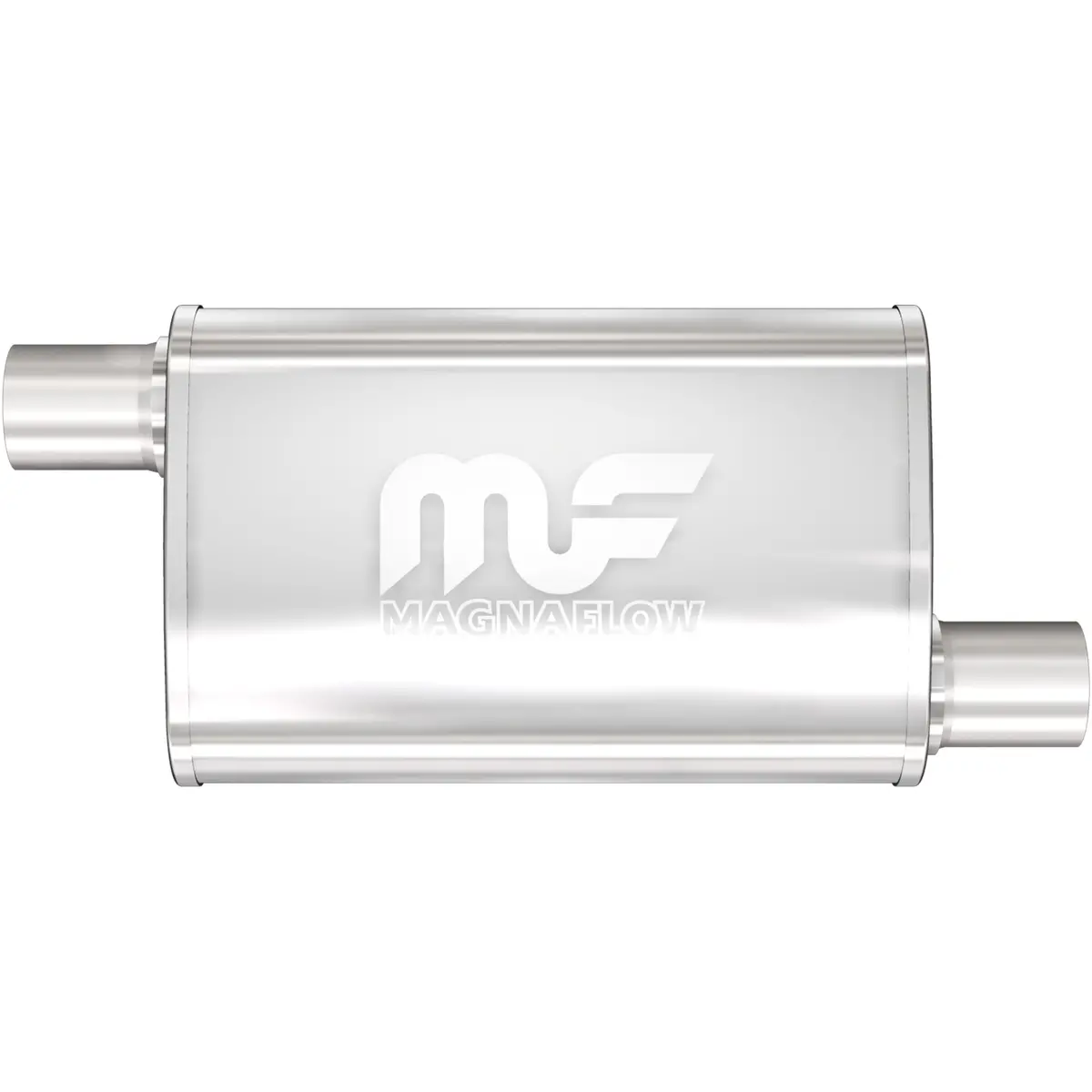 Straight-Through Performance Muffler; 2.5In. Offset/Offset;  4X14x9 Body 1