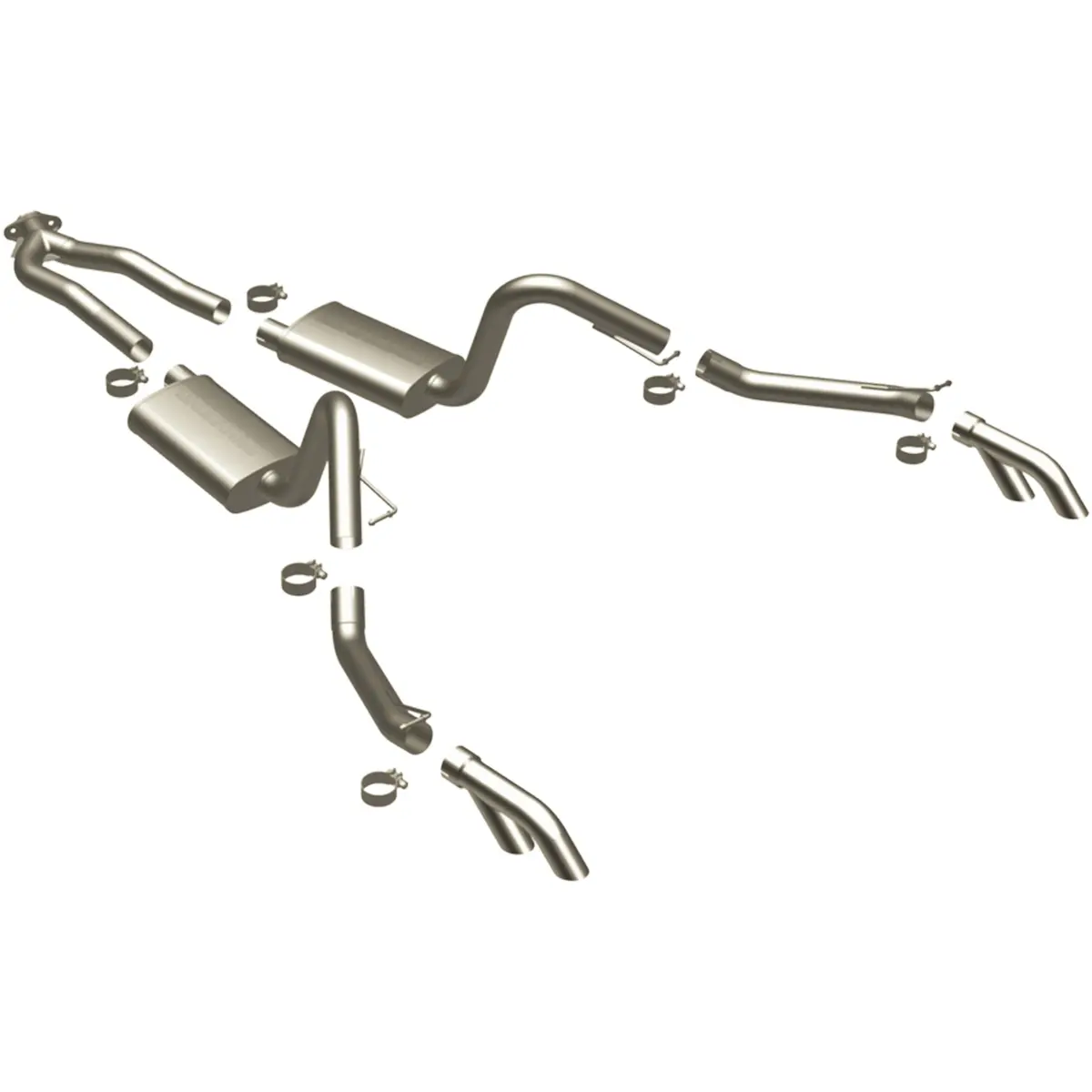 Street Series Stainless Cat-Back System 1
