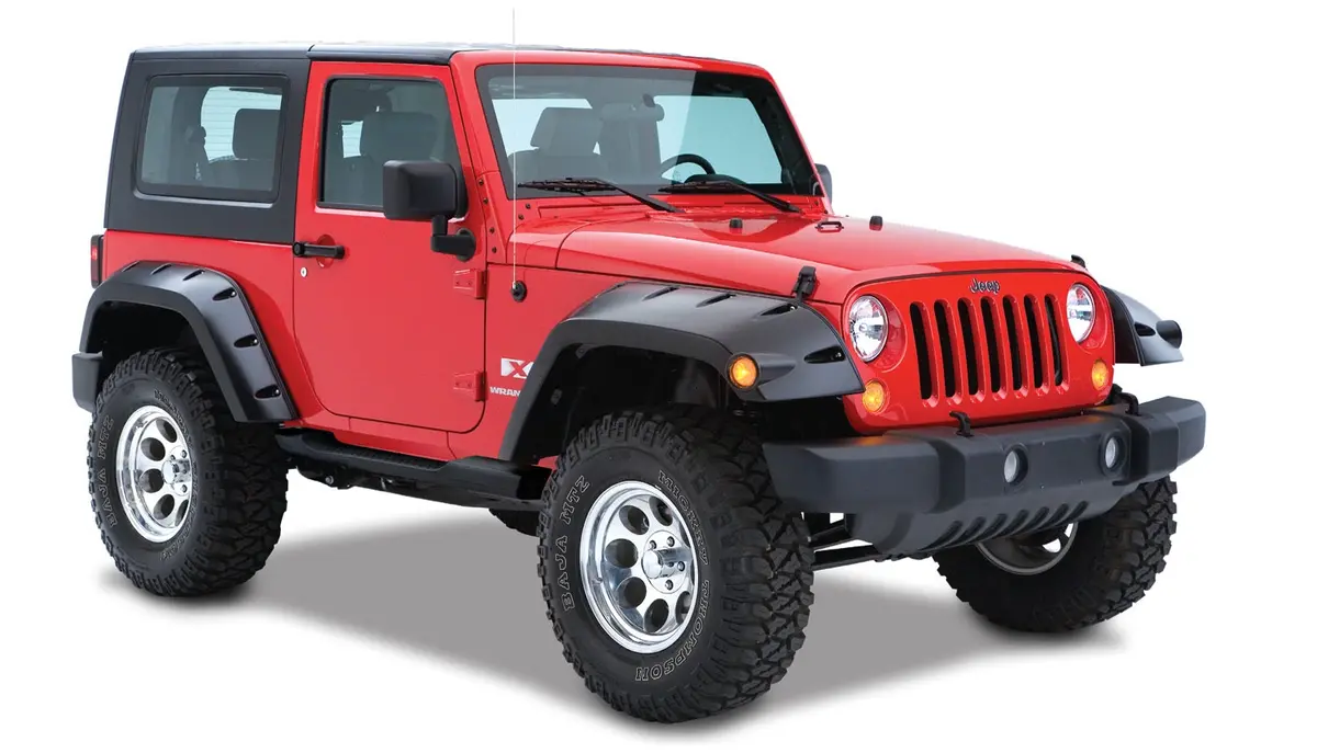 10046-02  -  Max Coverage Pocket/Rivet Style Fender Flares Black Smooth Finish 2-Piece Rear 1