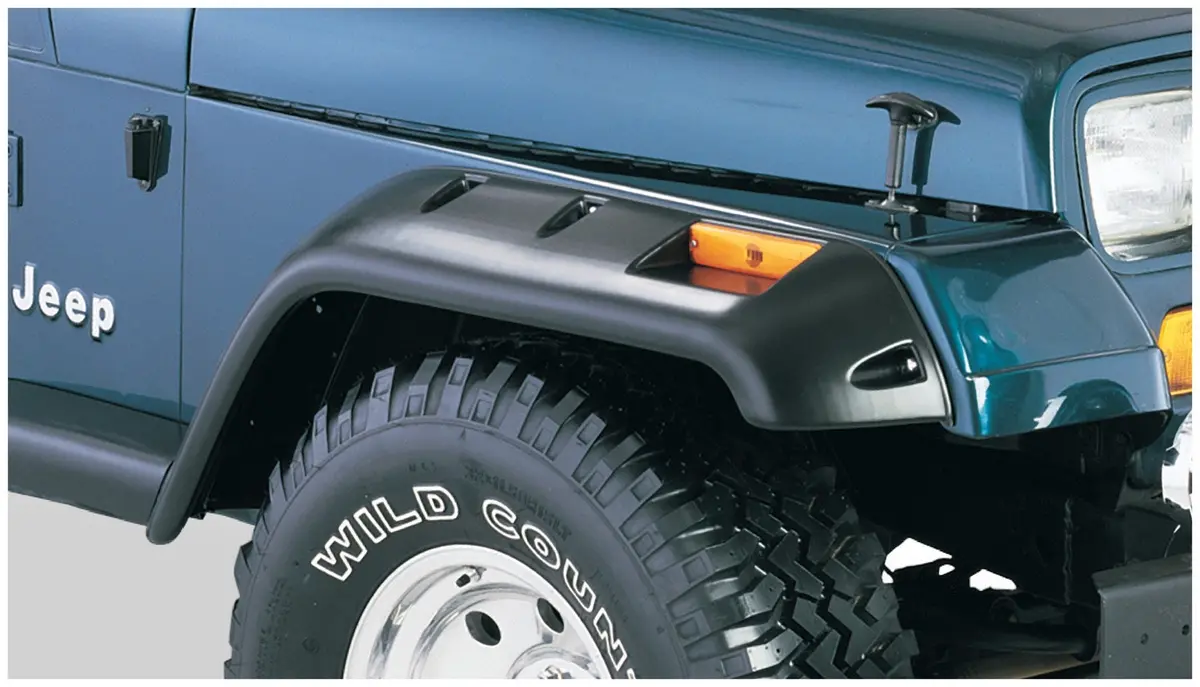 10035-07  -  Cut-Out Fender Flares Black Textured Finish 2-Piece Front 1