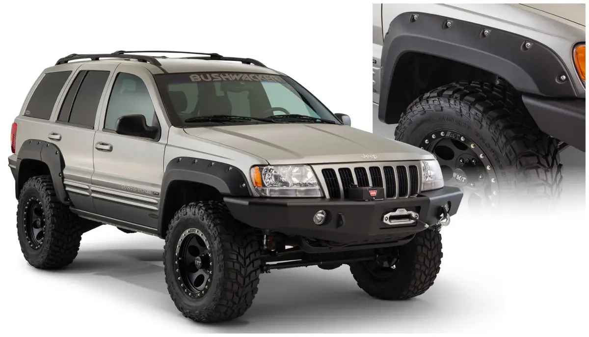 10071-07  -  Cut-Out Fender Flares Black Textured Finish 2-Piece Front 1