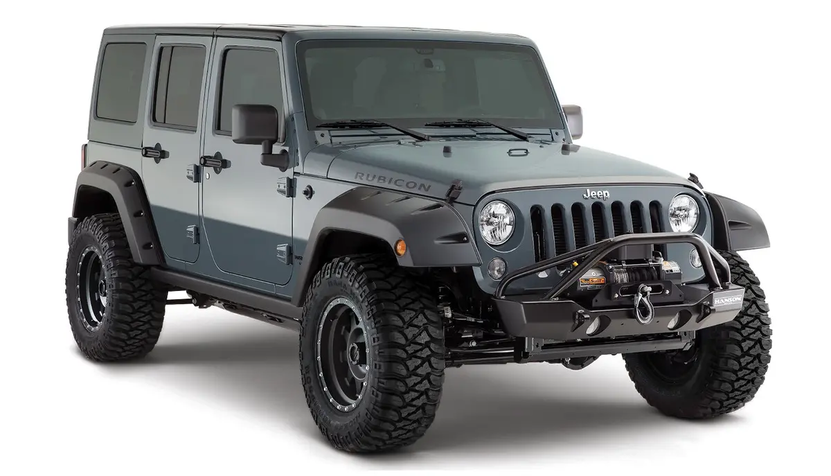 10080-02  -  Pocket/Rivet Style Fender Flares Black Smooth Finish 2-Piece Rear 1