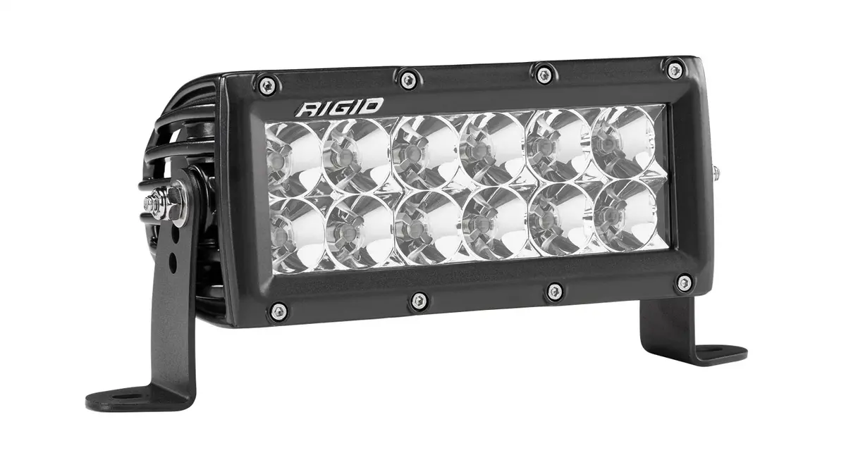 E-Series Pro Led Light, Flood Optic, 6 Inch, Black Housing 1