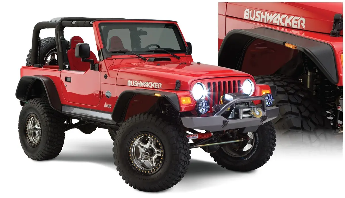 10920-07  -  Flat Style Fender Flares Black Textured Finish 4-Piece Set 1