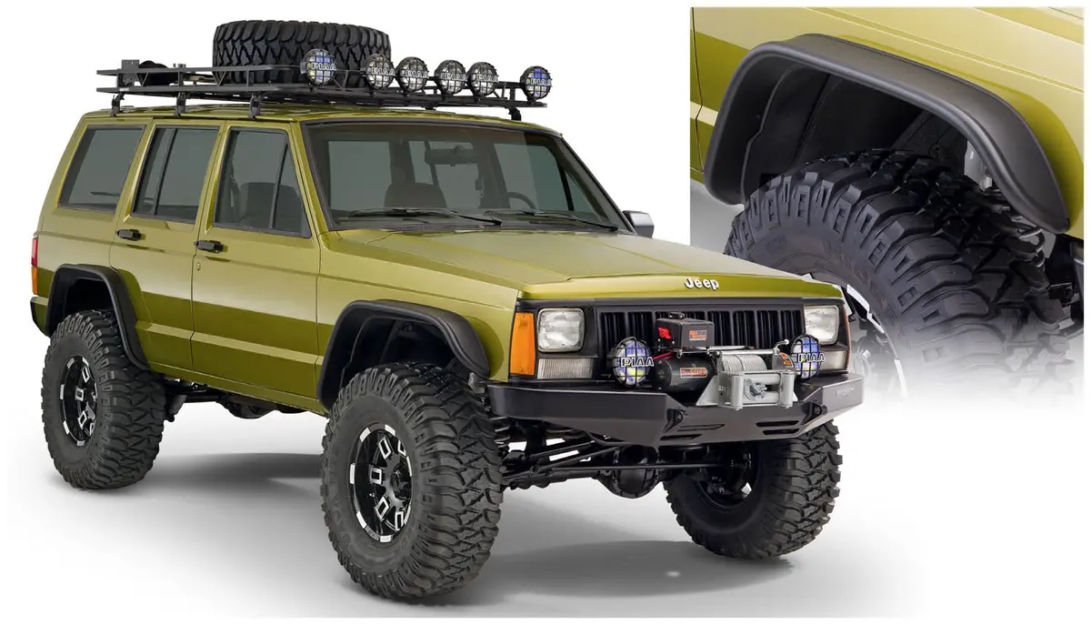 10922-07  -  Flat Style Fender Flares Black Textured Finish 4-Piece Set 1