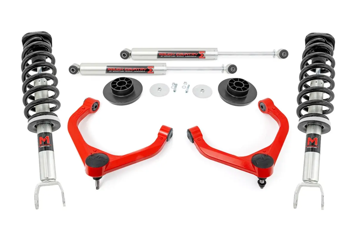 31240Red  -  3 Inch Lift Kit - M1 Struts/M1 - Ram 1500 4Wd (2012-2018 & Classic) 1
