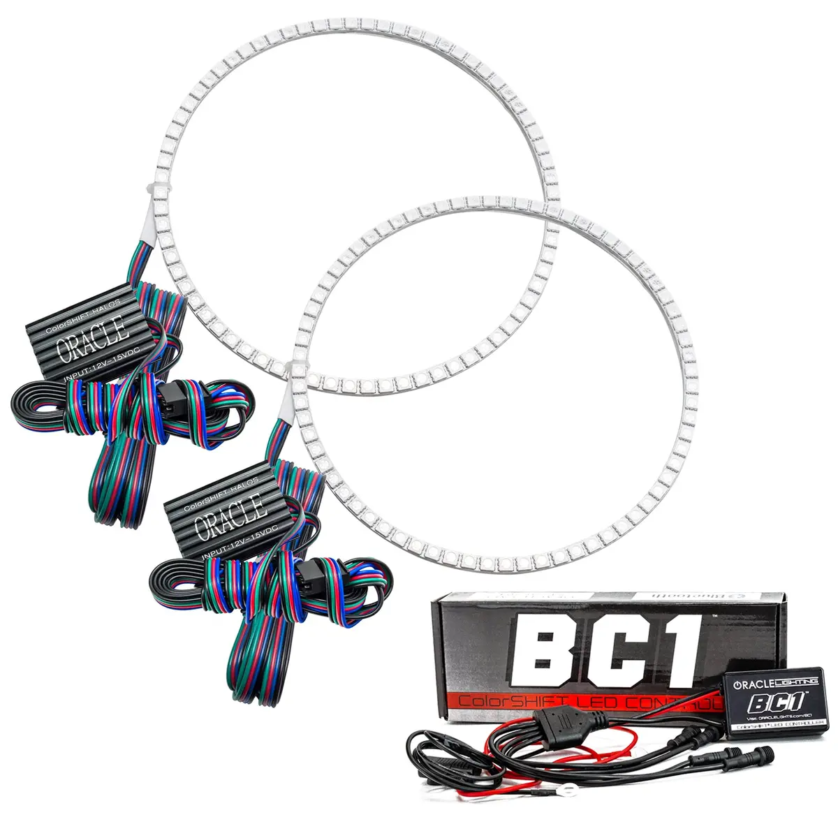 1214-335  -  Jeep Wrangler Jl/Gladiator Jt Led Surface Mount Headlight Halo Kit 1