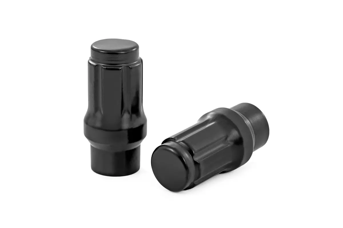 121524Blet - M12 X 1.5 Lug Nut Set Of 24 - Black - Closed End - Extended Thread 2