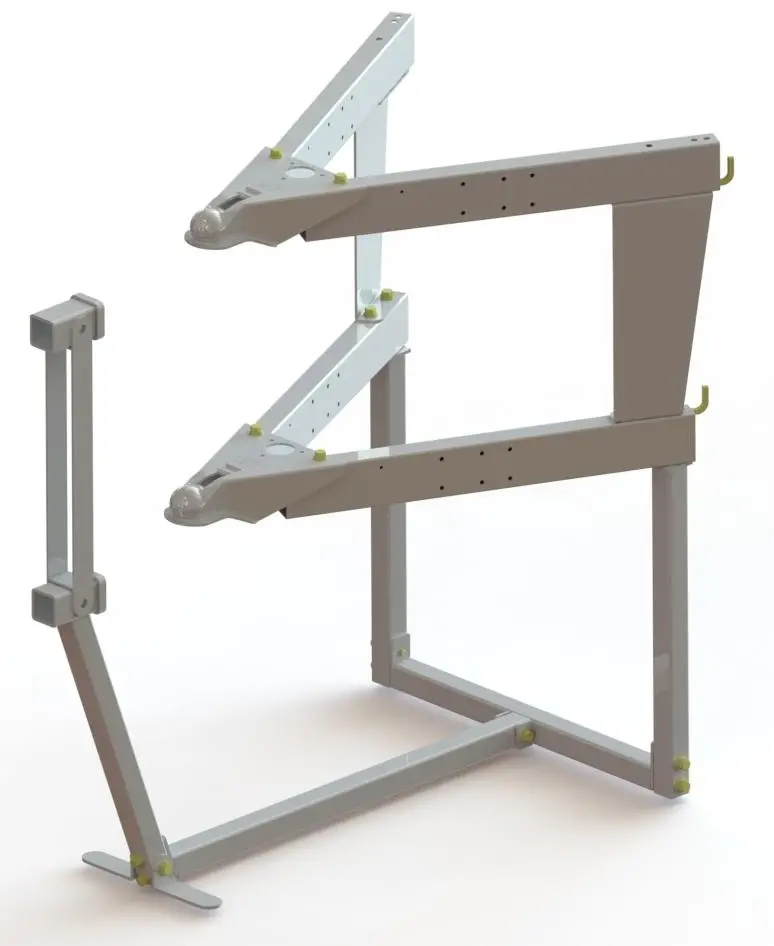 33144  -  Wt Dist Steel Floor 54-3/5" X 35" X 53-3/4" W/O Hooks & Fastener 1