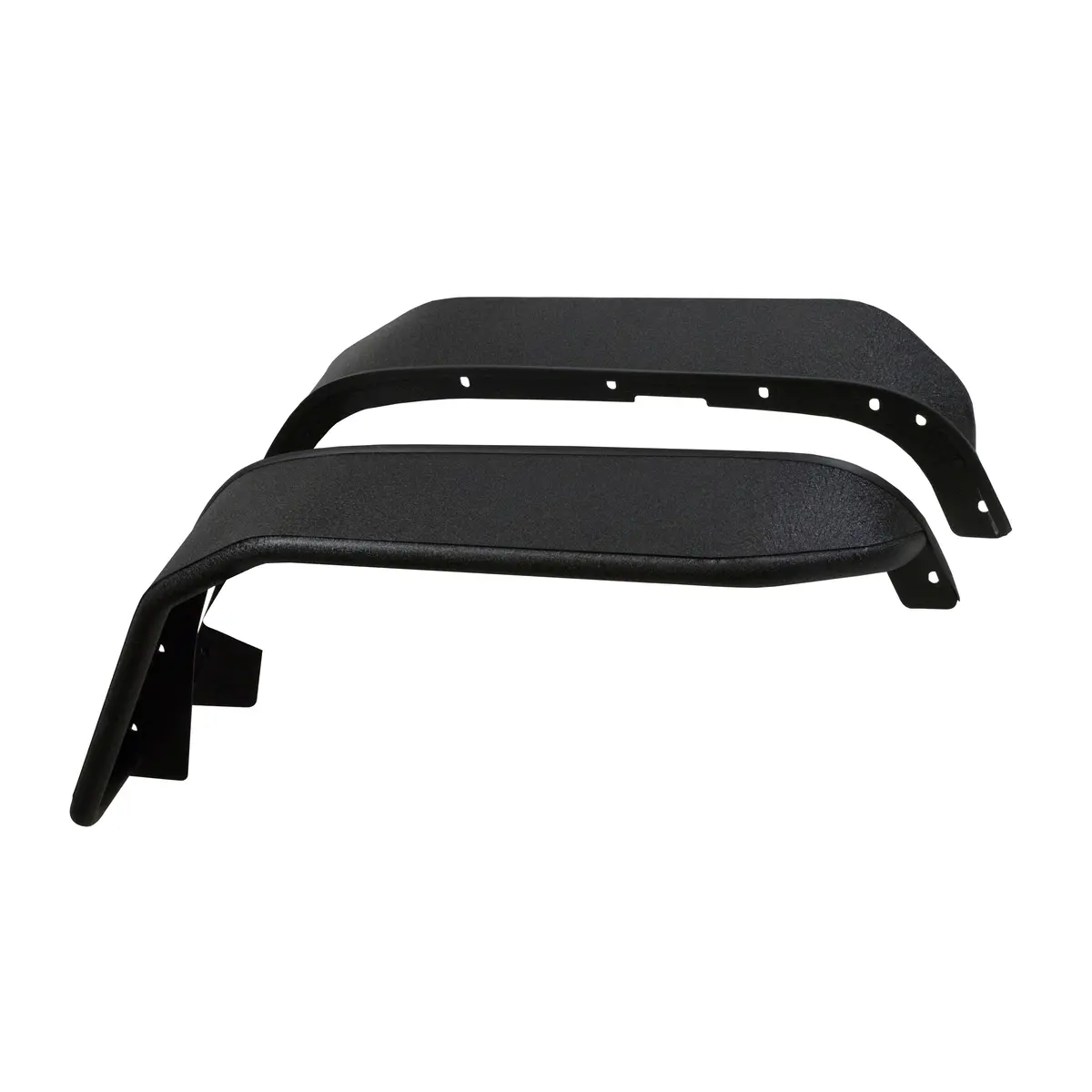 J052ff  -  7.5 Inch Tire Coverage Textured Pwdr Ctd Black 1.5 Inch Steel Tubing Set Of 2 1