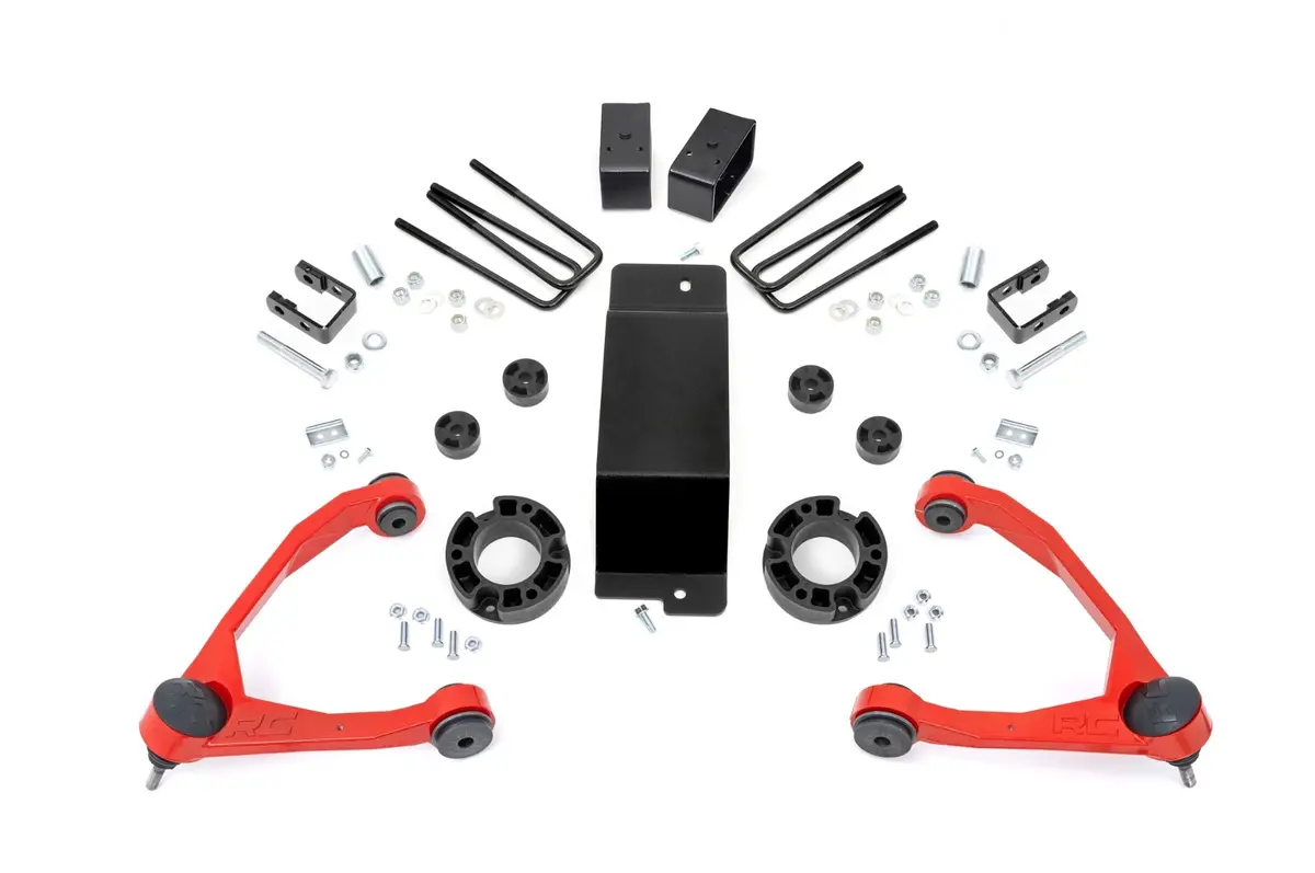 18901Red  -  3.5 Inch Lift Kit - Mag-Ride - Alu/Cast Steel - Gmc Sierra 1500 Denali (14-16) 1