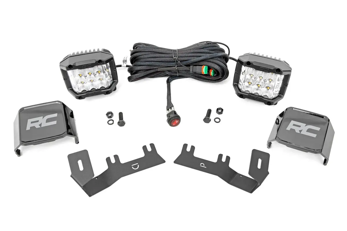 71056  -  Led Ditch Light Kit - 3In Osram Pair - Wide - Chevy/Gmc 1500 (14-18 & Classic) 1