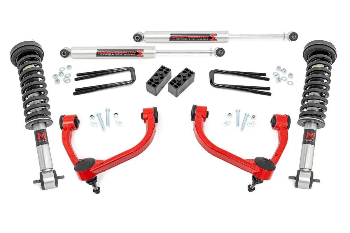 54540Red - 3 Inch Lift Kit - M1 Struts - Ford F-150 4Wd (2014-2020) 1