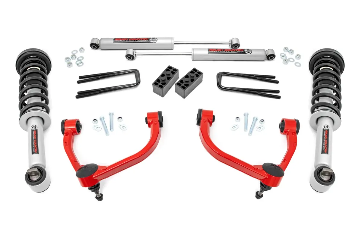 54531Red  -  3 Inch Lift Kit - N3 Struts - Ford F-150 4Wd (2014-2020) 1