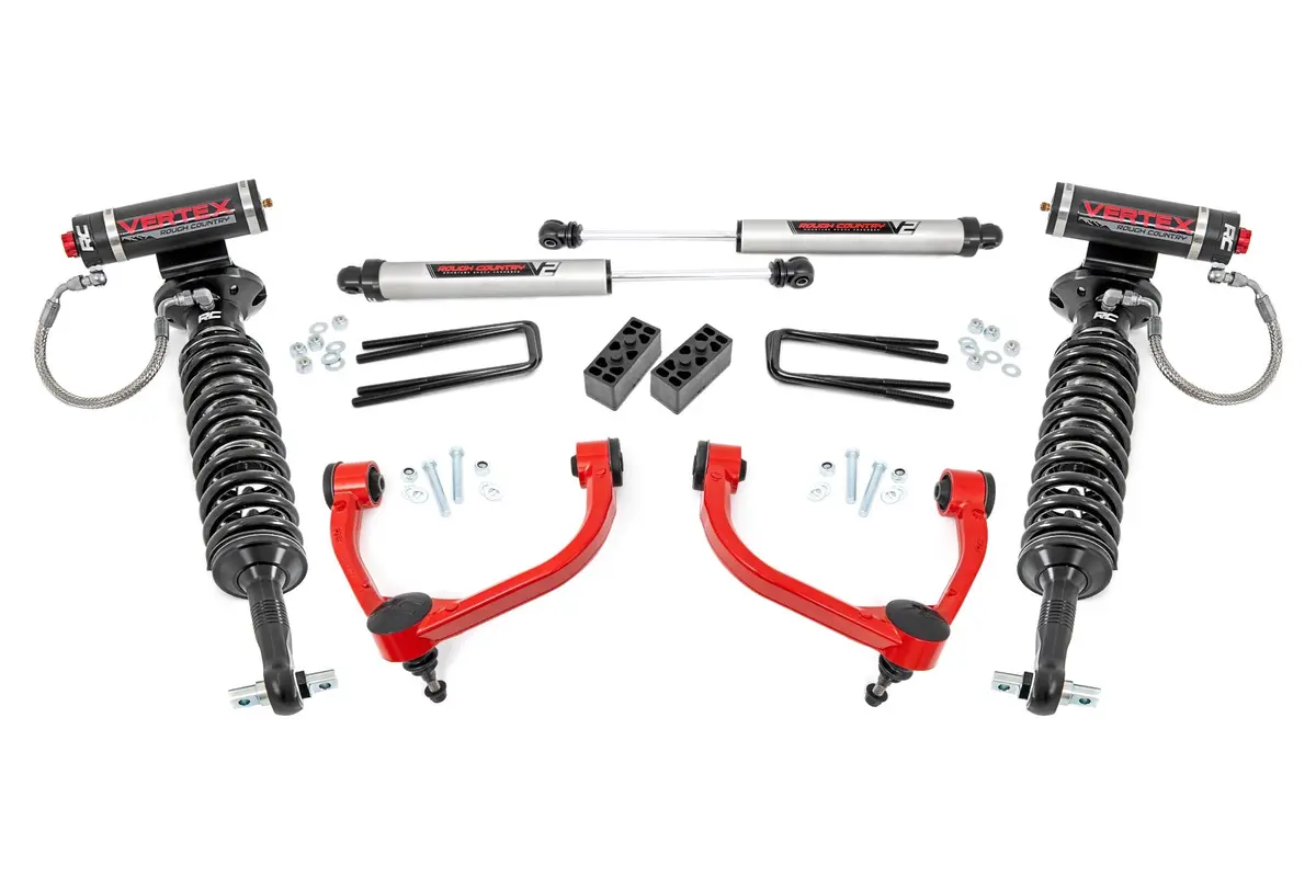 54557Red  -  3 Inch Lift Kit - Ucas - Vertex/V2 - Ford F-150 4Wd (2014-2020) 1