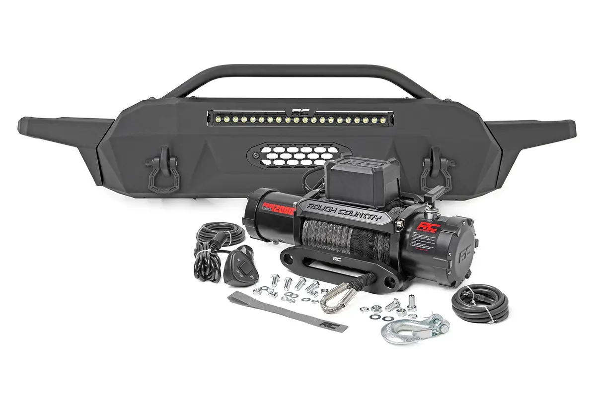 10729  -  Front Bumper - Hybrid - 20" Blk White Drl Led - Toyota Tacoma 2Wd/4Wd (16-23) 1
