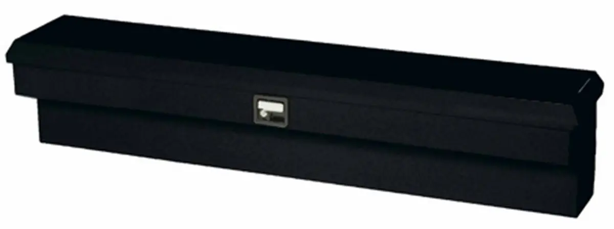 160482S  -  Side Mount Sgl Lid Smooth Gloss Black Steel 48.25 X14 X13.3 4.1 Cubic Ft Cap 1