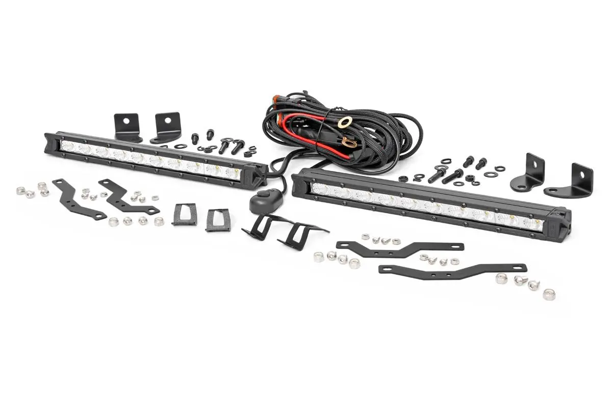 70809  -  Led Light Kit - Grille Mount - 10" Chrome Slimline Pair - Ford F-150 (18-20) 1