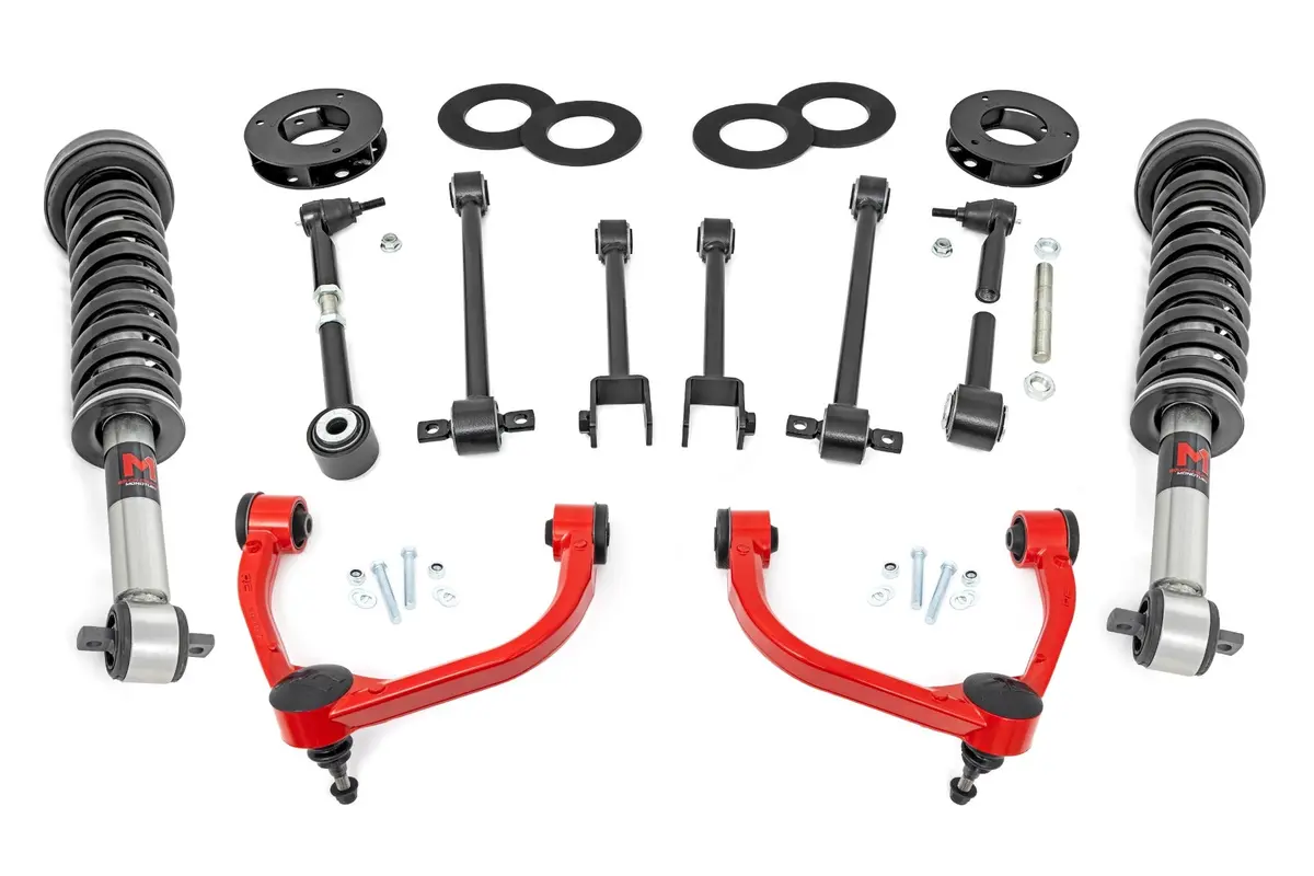 40240Red - 3 Inch Lift Kit - Uca - M1 Struts - Ford Expedition 4Wd (2018-2024) 1
