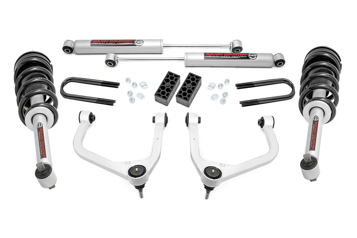28231  -  3.5 Inch Lift Kit - N3 Struts - Rear Mono Leaf - Chevy Silverado 1500 (22-24) 1