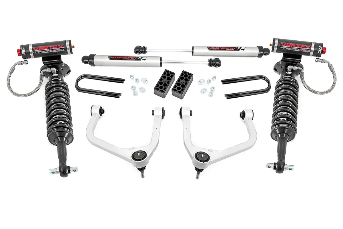 28257  -  3.5 Inch Lift Kit - Vertex/V2 - Rear Mono Leaf - Chevy Silverado 1500 (22-24) 1