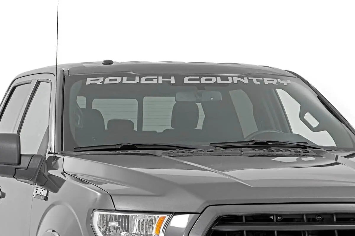 84167  -  Rough Country Decal - 3 Inch X 49 Inch - Curved - Silver 1