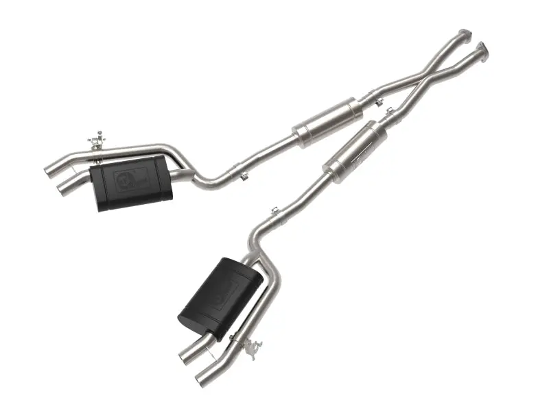 Afe Gemini Xv 2.5In 304 Ss Cat-Back Exhaust W/Cut-Out 18-22 Kia Stinger V6 3.3L 1