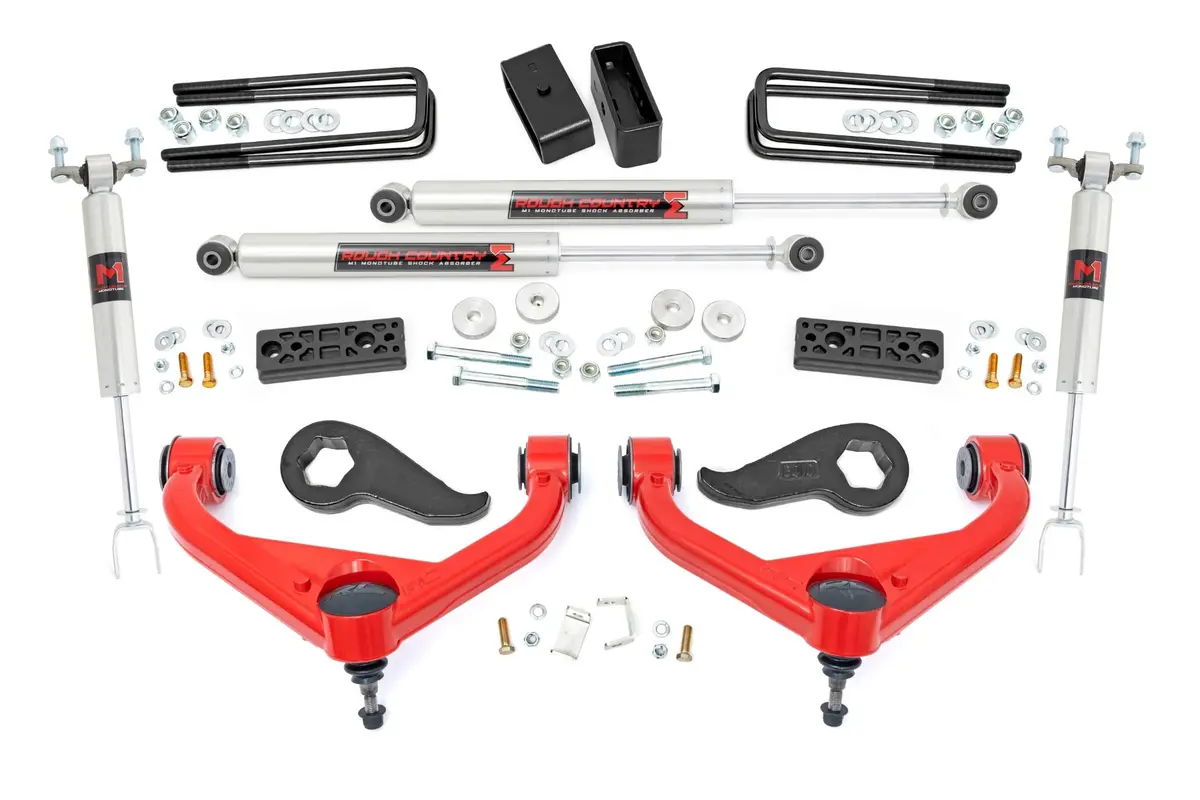 95640Red  -  3 Inch Lift Kit - Ucas - M1 - Chevy/Gmc Sierra 3500 Hd/Silverado 3500 Hd (20-25) 1