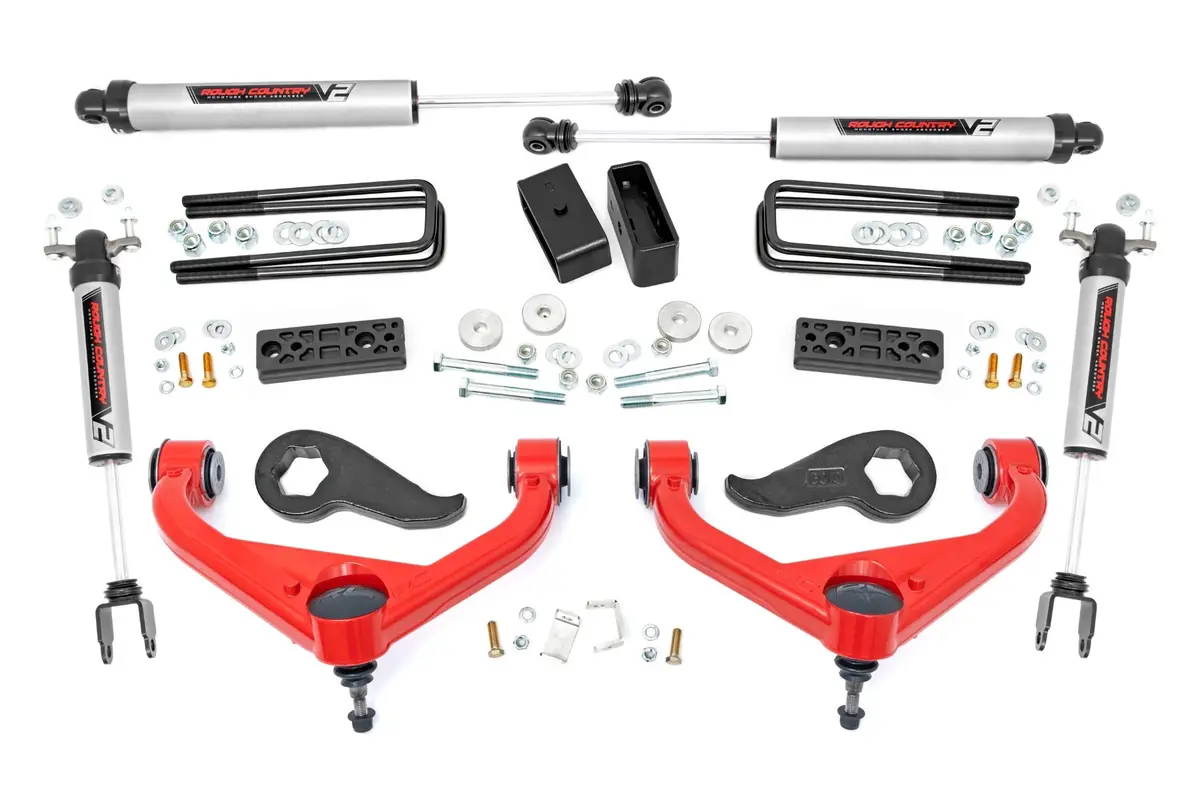 95670Red  -  3 Inch Lift Kit - Ucas - V2 - Chevy/Gmc Sierra 3500 Hd/Silverado 3500 Hd (20-25) 1