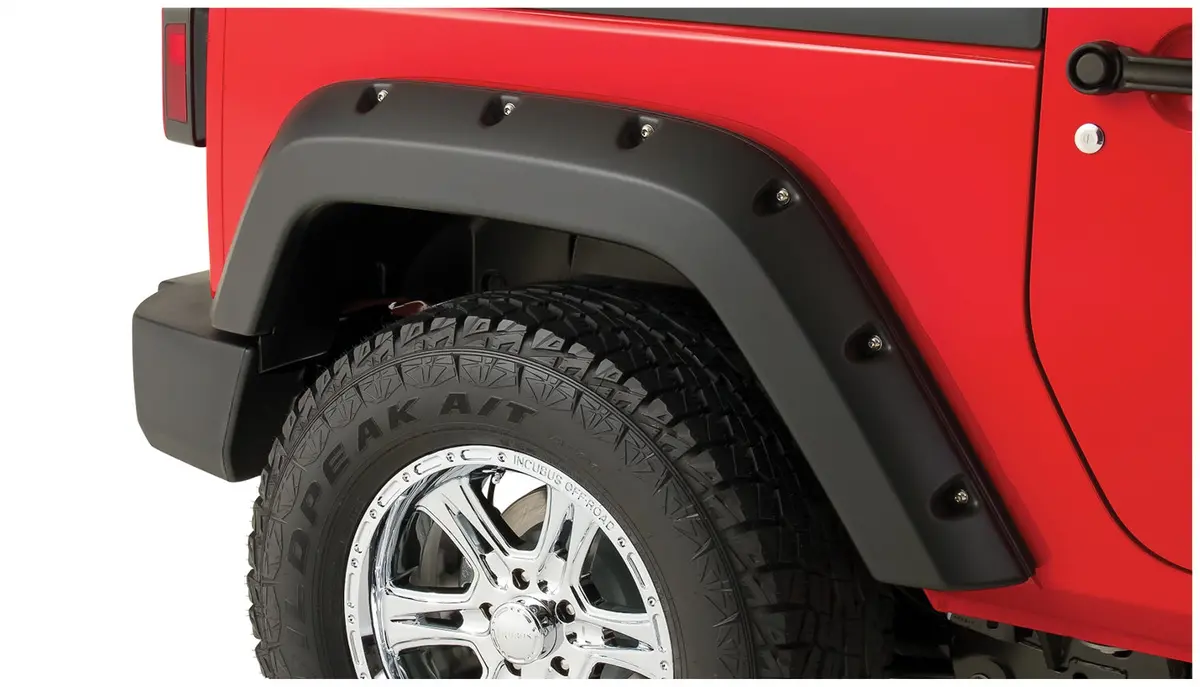 20106-02  -  Pocket/Rivet Style Fender Flares Black Smooth Finish 2-Piece Rear 1