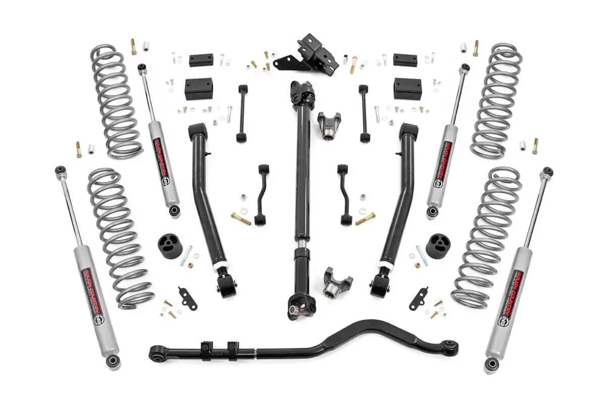 69131 - 3.5 Inch Lift Kit - Adj Lower - Fr D/S - Jeep Wrangler Unlimited Rubicon (18-23) 1