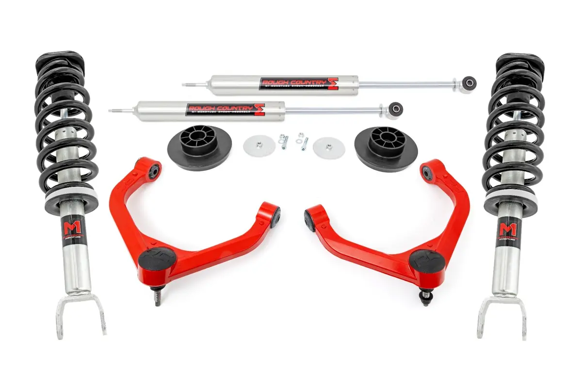 31440Red  -  3.5 Inch Lift Kit - M1 Struts/M1 - Ram 1500 2Wd/4Wd (2019-2025) 1