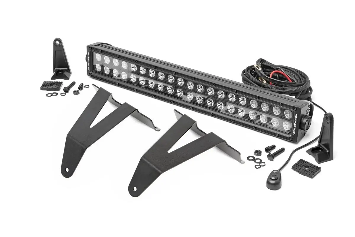 70779  -  Led Light Kit - Bumper Mount - 20" Black Dual Row - Ram 1500 2Wd/4Wd (19-24) 1