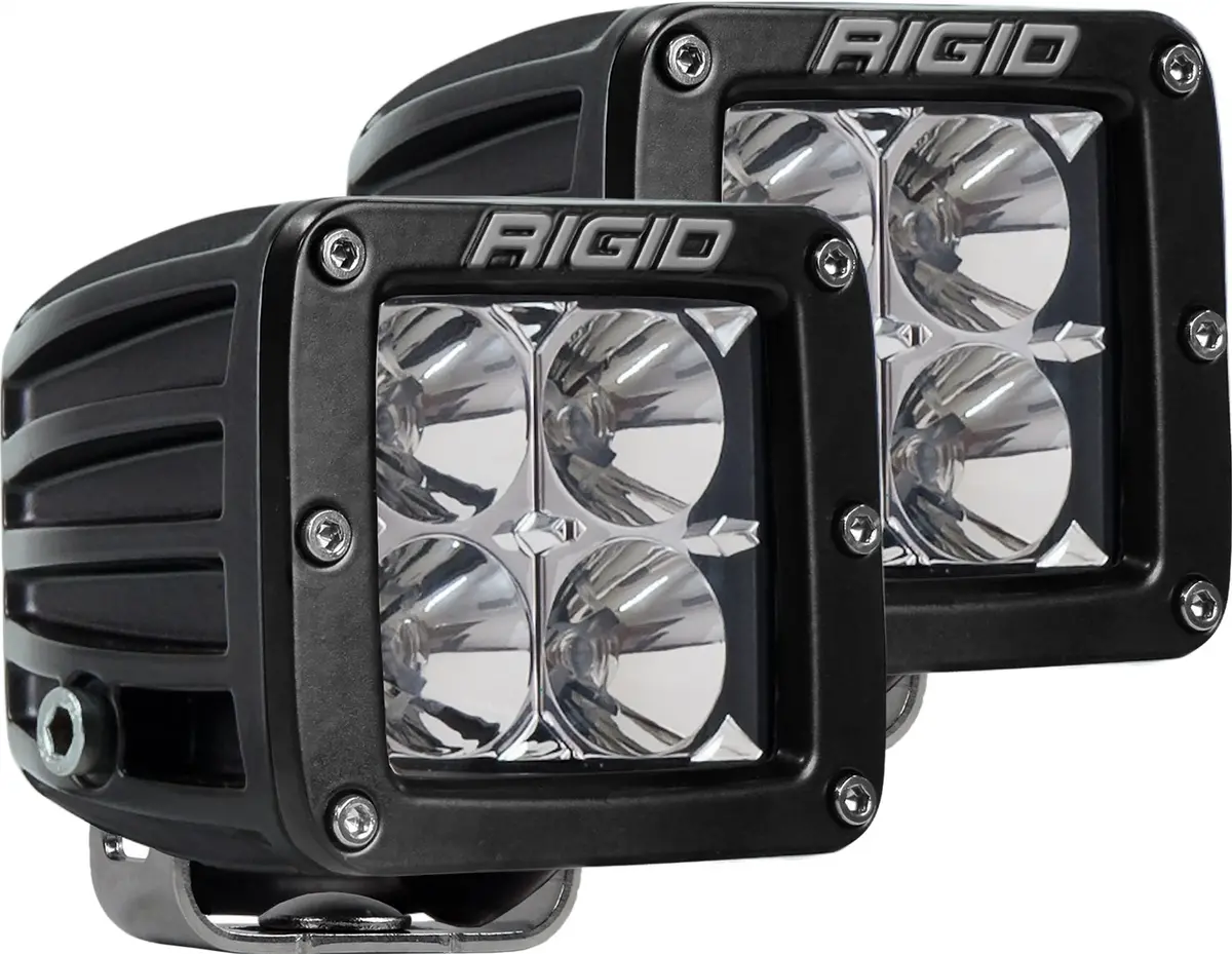 D-Series Pro Led Light, Flood Optic, Amber, Surface Mount, Pair 1