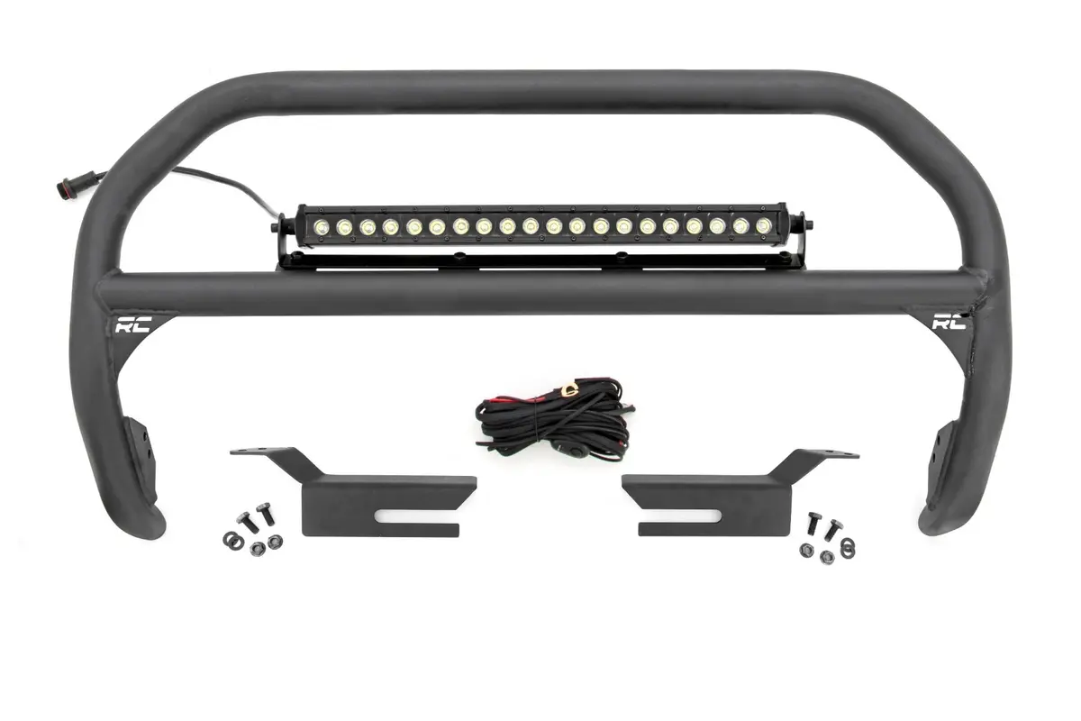 51046  -  Nudge Bar - 20 Inch Black Single Row Led - Ford Bronco 4Wd (2021-2025) 1