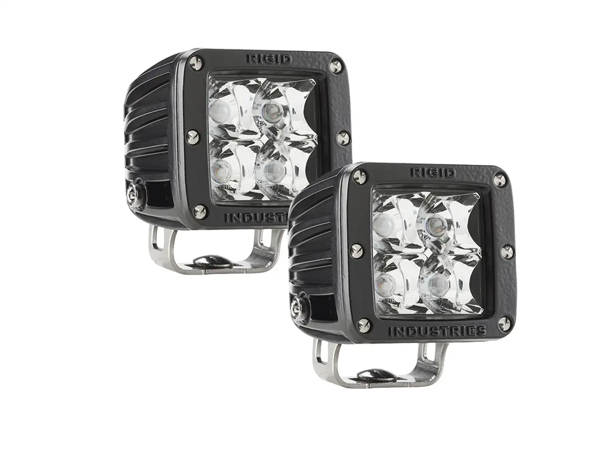 D-Series, E-Mark Certified, Spot Optic, Surface Mount, Black Housing, Pair 1