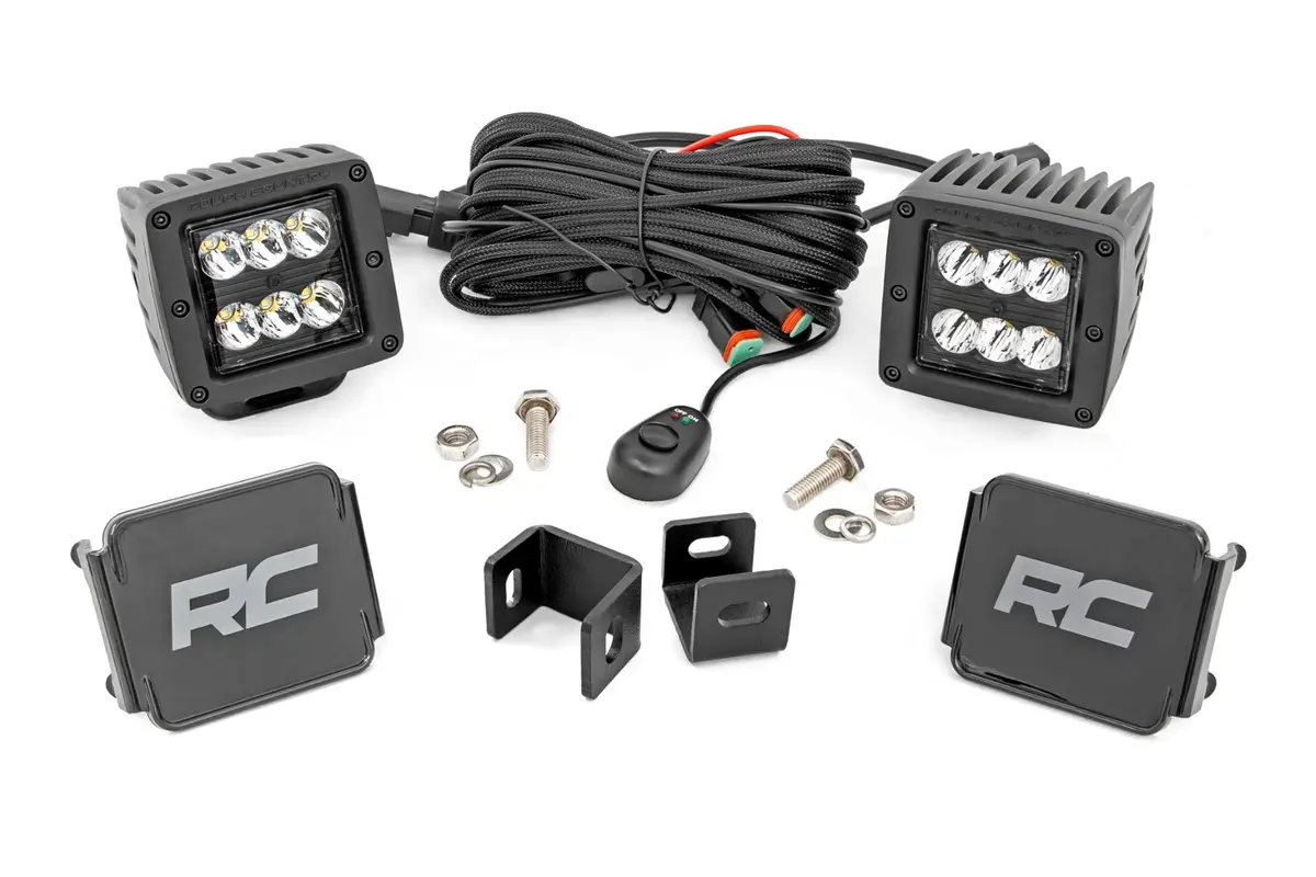 71071  -  Led Light Kit - Ditch Mount - 2" Black Pair - Spot - Toyota Tundra (22-25) 1