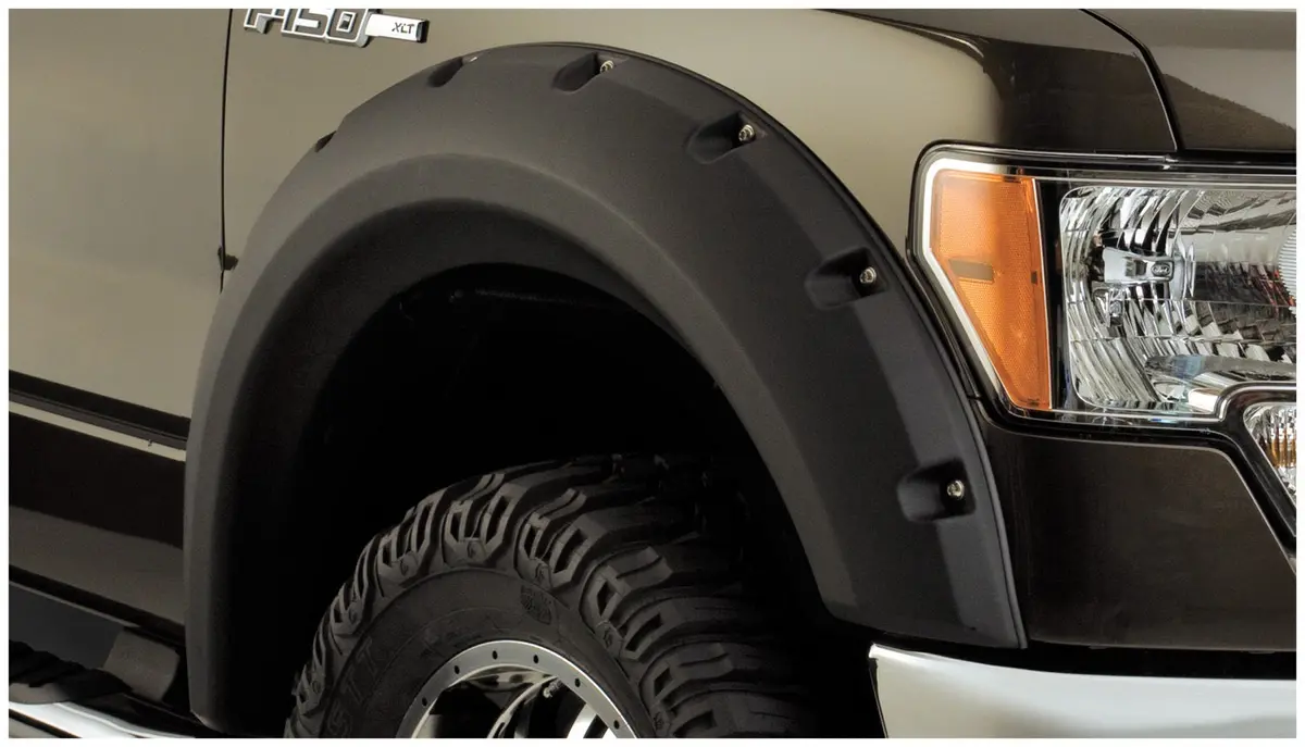 20927-02  -  Max Coverage Pocket/Rivet Style Fender Flares Black Smooth Finish 4-Piece Set 1