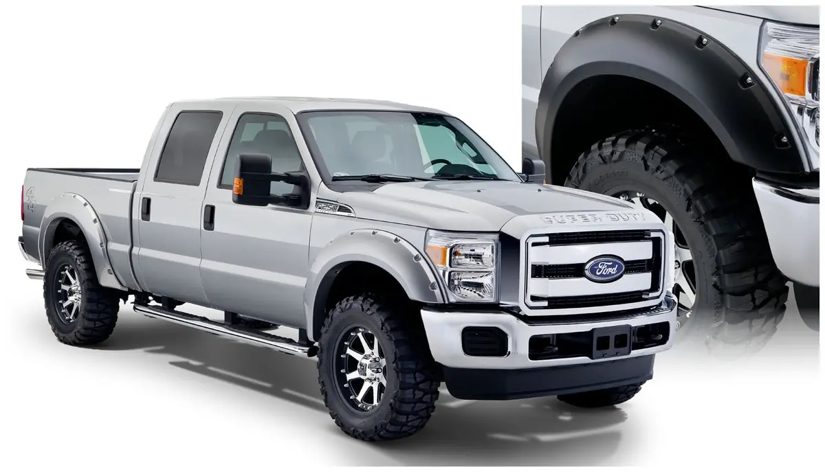 20914-02  -  Pocket/Rivet Style Fender Flares Black Smooth Finish 4-Piece Set 1